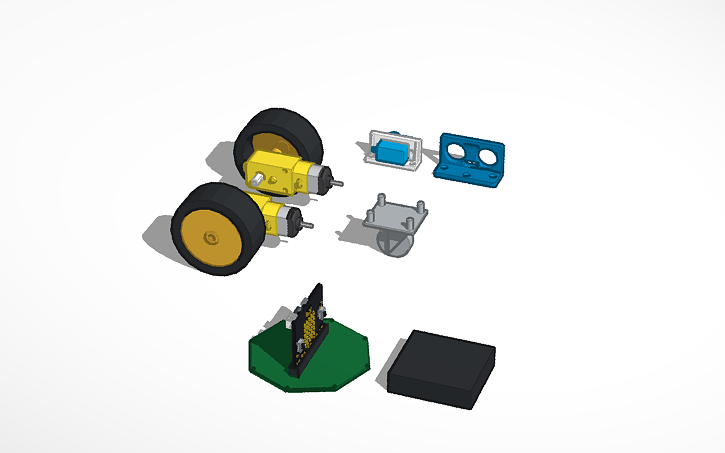 Sumobot Designs Basic 3D design SUMObot Template - Tinkercad