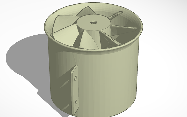3D design EDF ducted fan and housing - Tinkercad