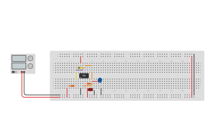 Circuit design 555 Timer Circuit - Tinkercad