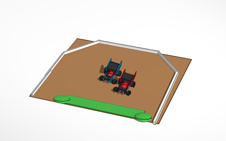 3D design sprint car with track - Tinkercad
