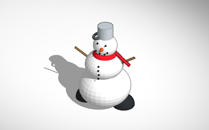 3D design Snowman - Tinkercad