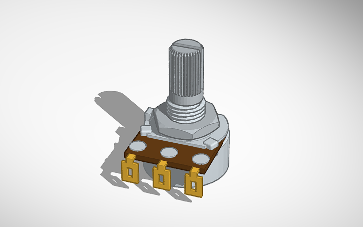 3D design Potentiometer - Tinkercad