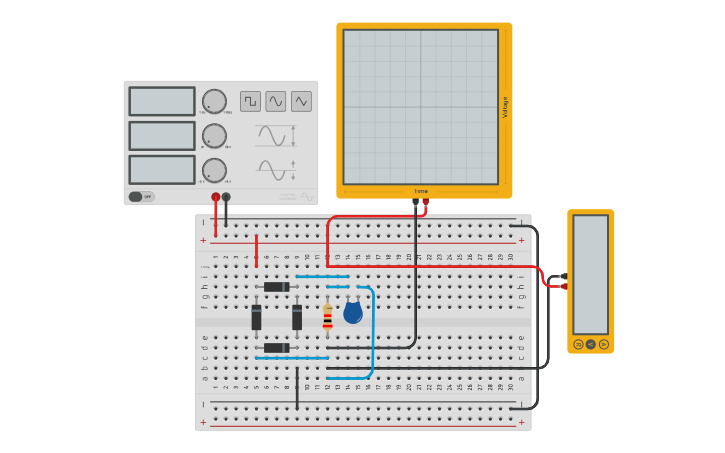 Circuit design (MOD1) FULL-WAVE RECTIFIER B - Tinkercad