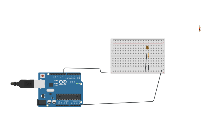 Circuit design led blink - Tinkercad