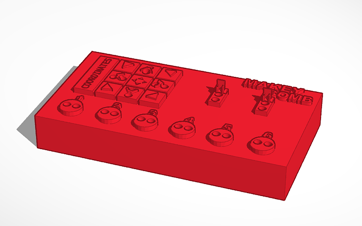3D design makeymakey bomb interface - Tinkercad