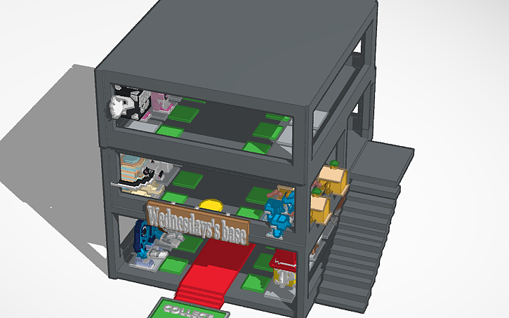 3D design my steal a brainrot base - Tinkercad