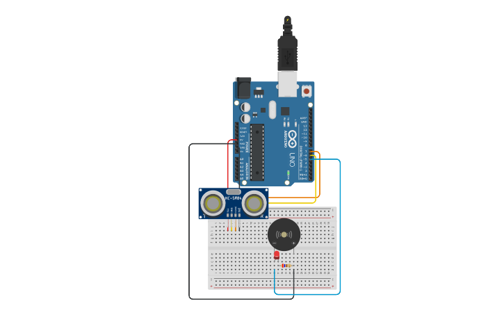 Distance Sensor Cad Model Circuit design Distance Sensor - Tinkercad