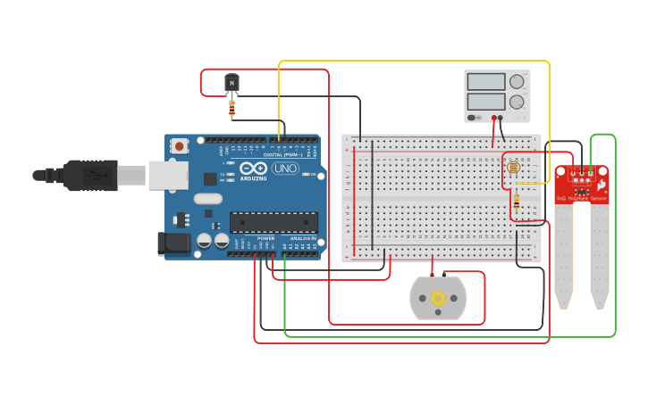 Circuit design Arduino-Based Soil Moisture Sensor - Tinkercad