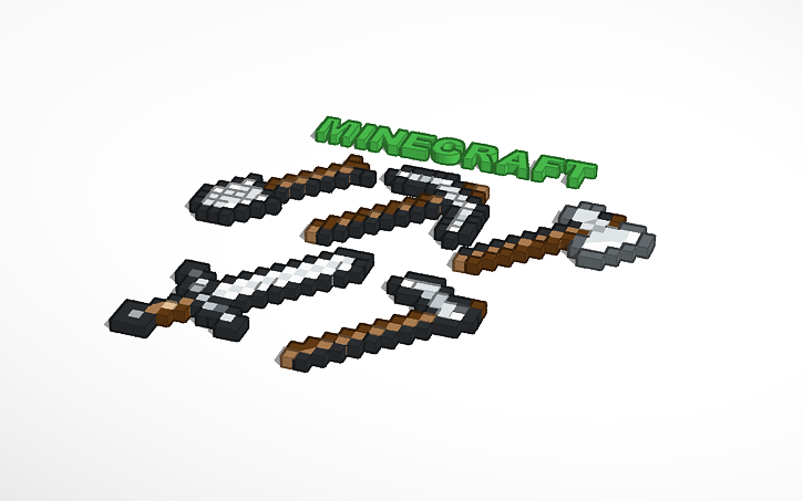 3D design Minecraft Tools - Tinkercad
