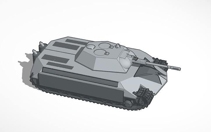 3D design E16 tank - Tinkercad