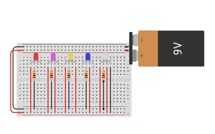 Circuit design RGB - Tinkercad