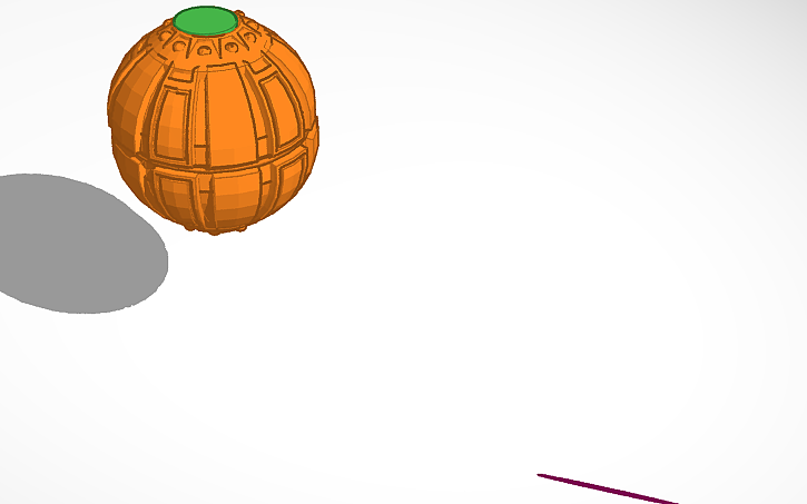 3D design green goblin pumpkin bomb - Tinkercad