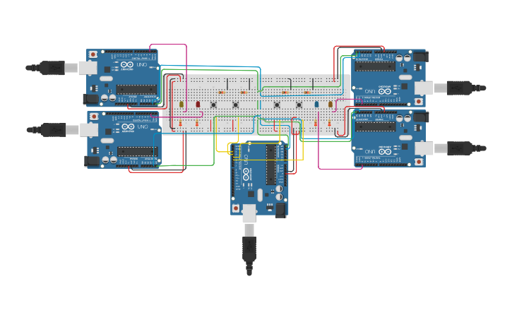 Circuit design I2C and SPI Bus - Tinkercad