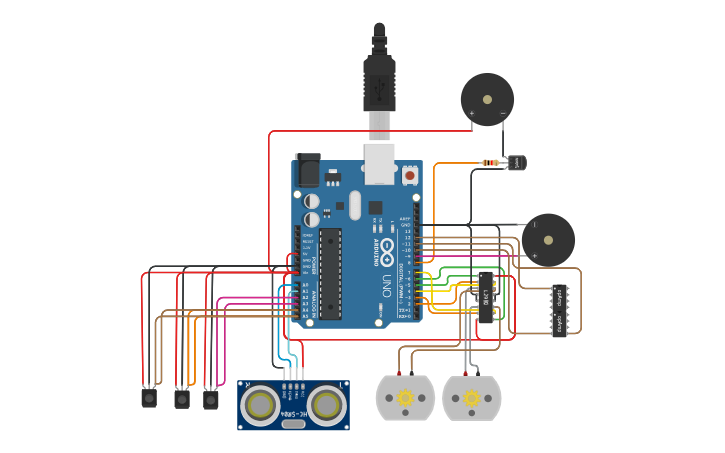 Circuit design BrainPower - Chip - Tinkercad