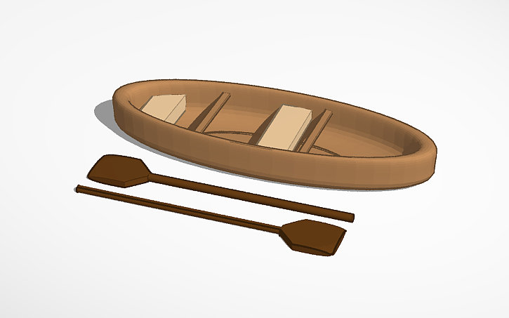 Simple Rowboat Design 3D design Rowboat - Tinkercad