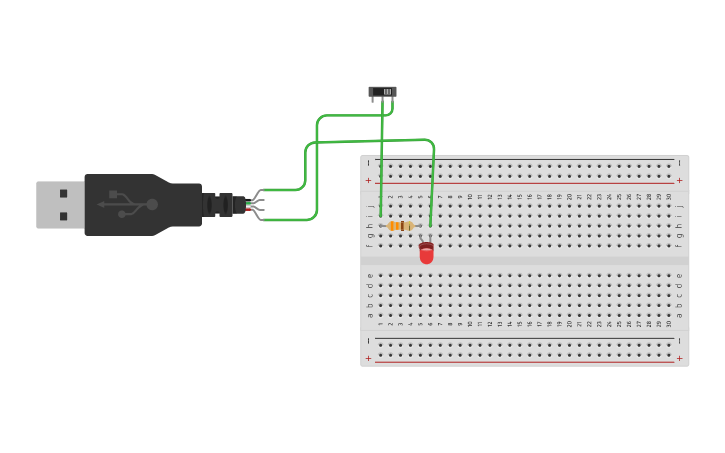 Circuit design LED switch - Tinkercad