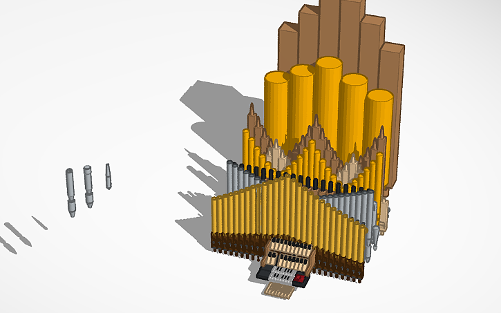 3D design Working pipe organ- sim lab - Tinkercad