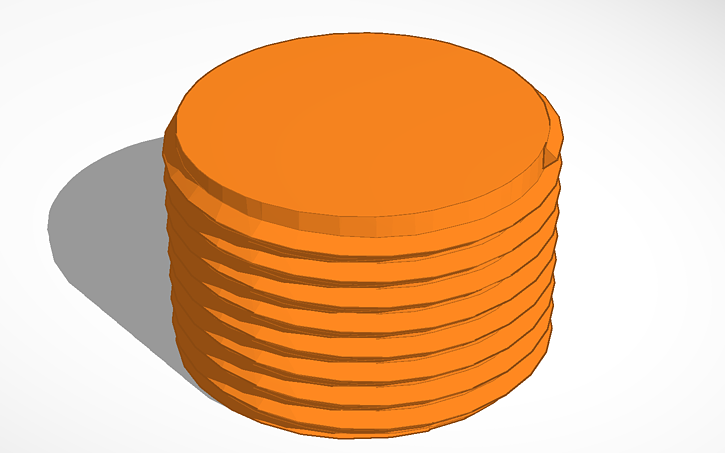 3D design 14mm cc thread - Tinkercad