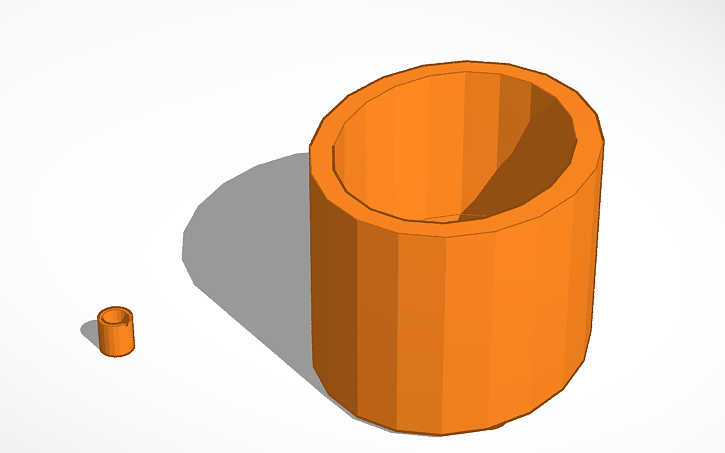 3D design Flower pot with drain - Tinkercad