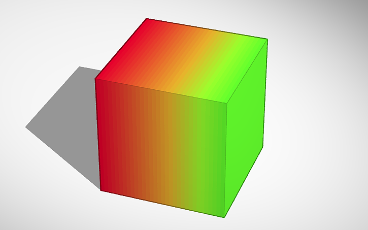 3D design red to green gradient - Tinkercad