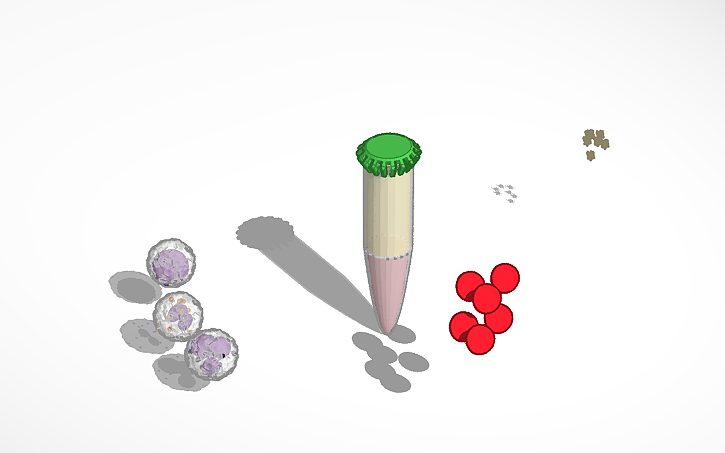 3D design Blood components - Tinkercad
