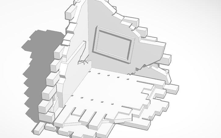 3D design Broken Building - Tinkercad