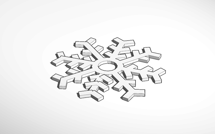 3D design Snowflake - Tinkercad