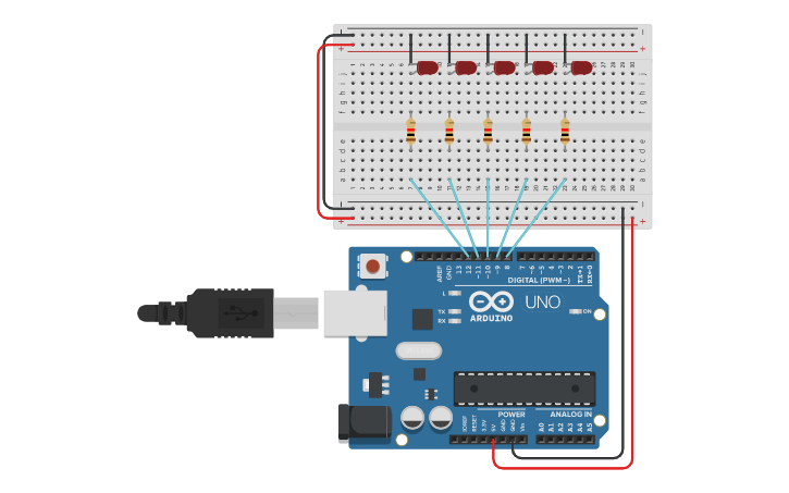 Circuit design Serial port - Tinkercad