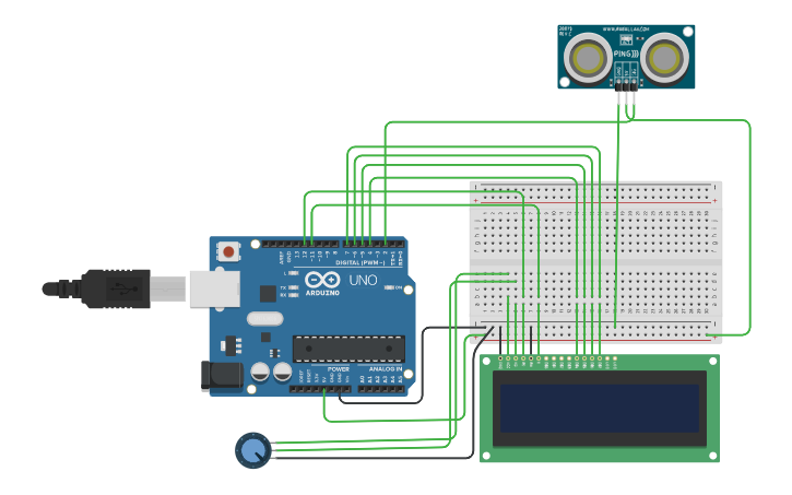 Circuit design Distance - Tinkercad