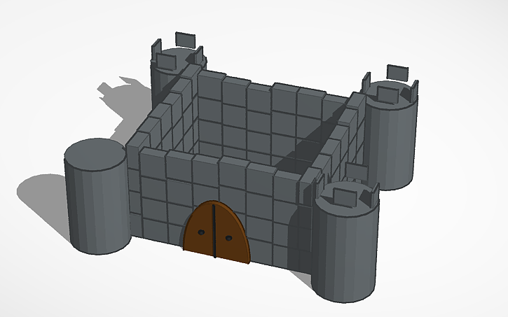 3D design castillo medieval - Tinkercad