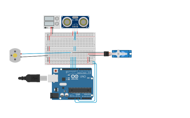 Circuit design Copy of Circuit Diagram of Arduino Radar Project - Tinkercad