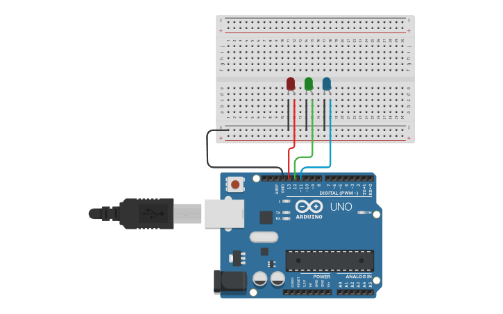 Circuit design LED - Tinkercad