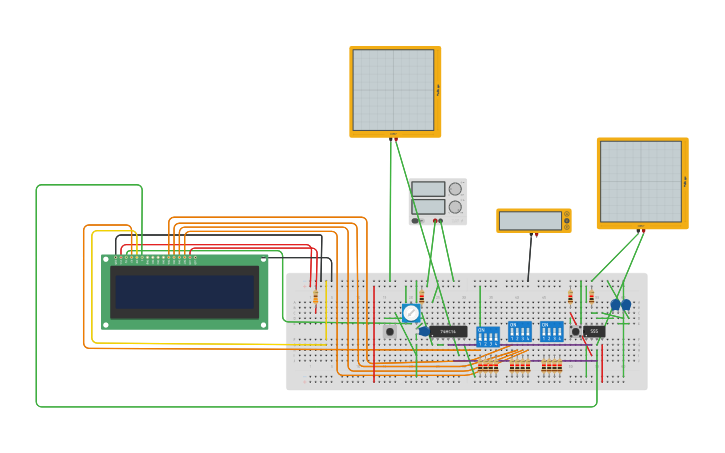 Circuit design LCD display - Tinkercad