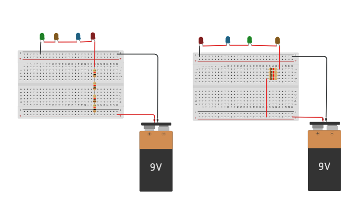 Circuit design Series and Parallel - Tinkercad