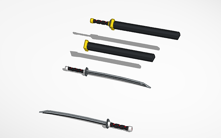 3D design katana - Tinkercad