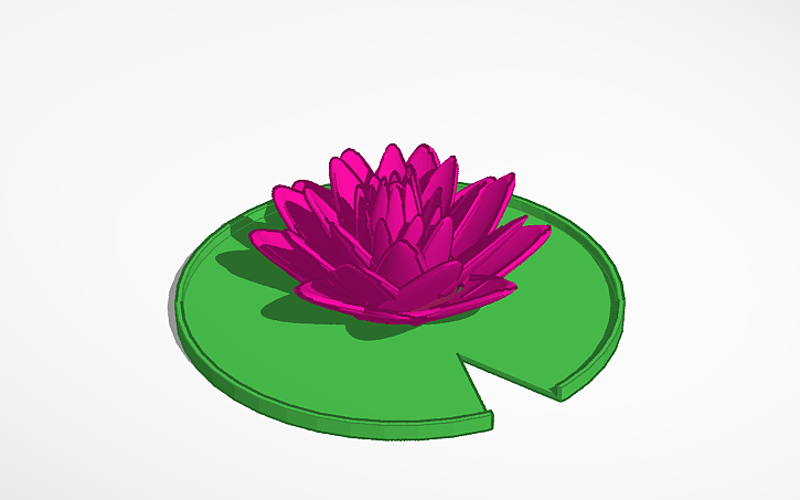 3D design Lotus Decoration - Tinkercad