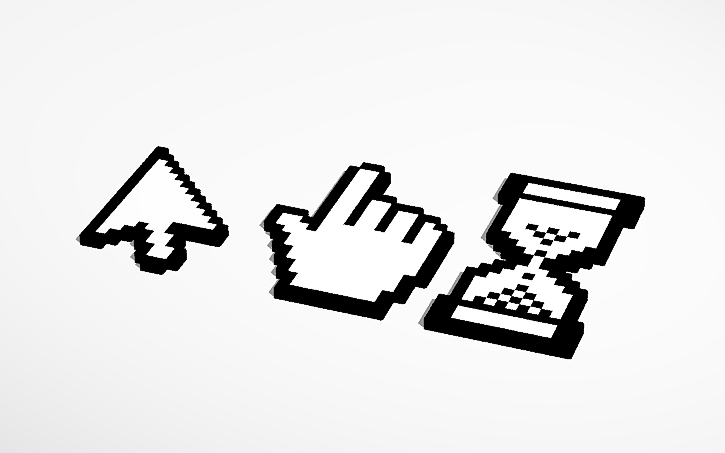 3D design pixel art cursor pack: classic - Tinkercad