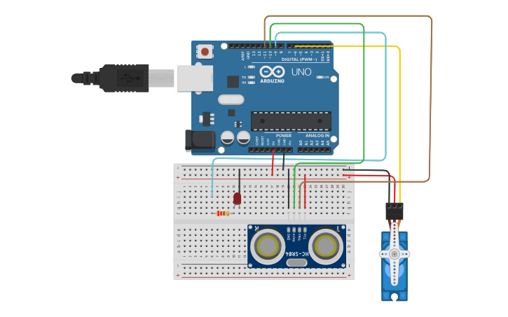 Circuit design Oyin(Autonomic Door Opening System) - Tinkercad