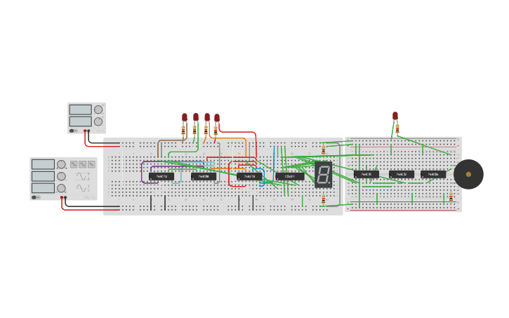 Circuit design Copy of 4 bit synchronous up counter using JK flip flops ...