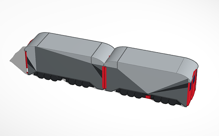 3D design cn passenger train + secret ship - Tinkercad