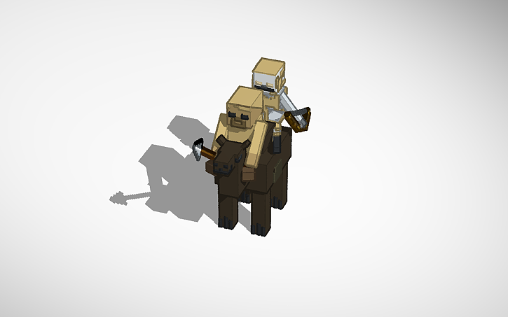 3D design minecraft camel husk jokey - Tinkercad