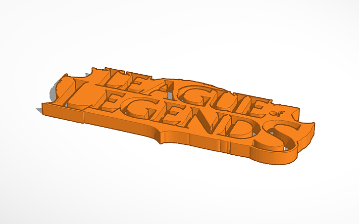 3D design League Of Legends Logo - Tinkercad
