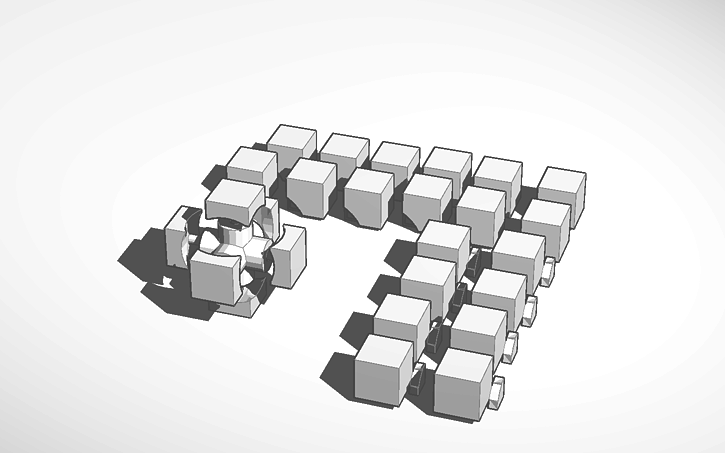 3D design Small Colorless Rubik's Cube 3x3x3 - Tinkercad