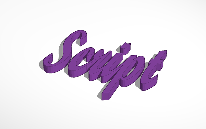3D design Script - Tinkercad