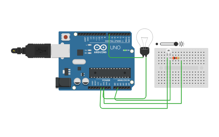 Circuit design AMBIENT LIGHT SENSOR - Tinkercad