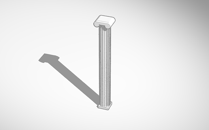 3D design Ionic Column - Tinkercad