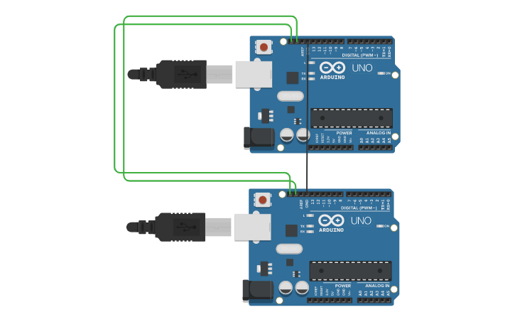 Circuit design Simple Wire.h Communications - Tinkercad
