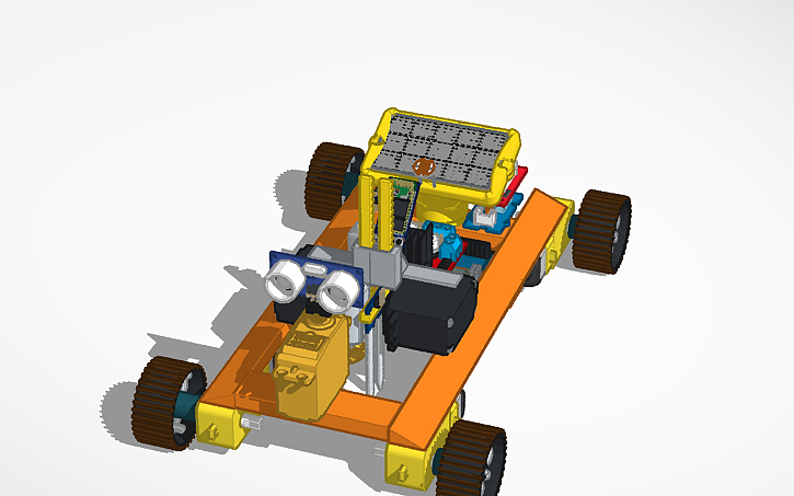 3D design solar-powered earth rover - Tinkercad