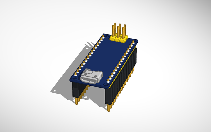 Header Impact Arduino 3D design ARDUINO MICRO HEADER - Tinkercad