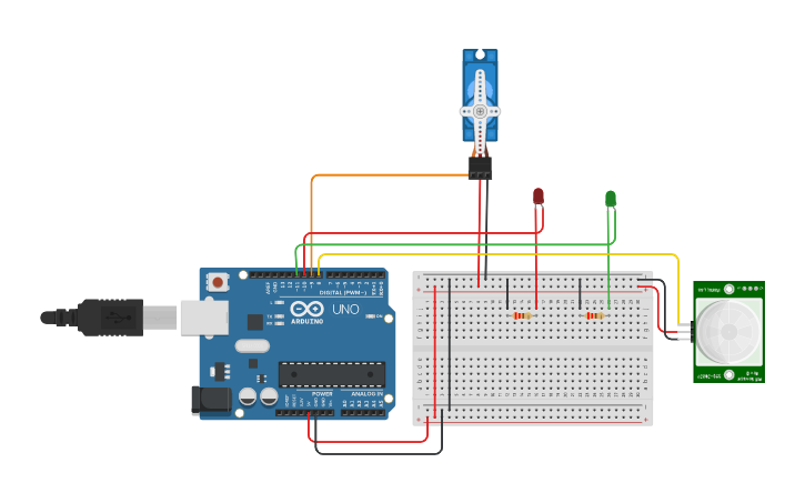 Circuit design SISTEMA DE SEGURIDAD RFID - Tinkercad